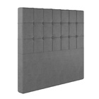 Cabeceira Casal Lotus Em Linho Com Sapata Cor Cinza Sonhar