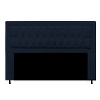 Cabeceira Casal Lunna 140 Cm Suede Azul Marinho - D A Decor