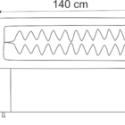 Cabeceira Casal Lunna 140 Cm Suede Preto - D A Decor