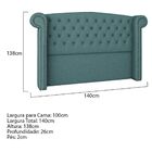 Cabeceira Casal Lyon P04 140 Cm Suede - Amarena Móveis - Turq