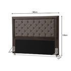 Cabeceira Casal Malibu 1,38 Cinza