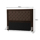 Cabeceira Casal Malibu 1,58 Marrom