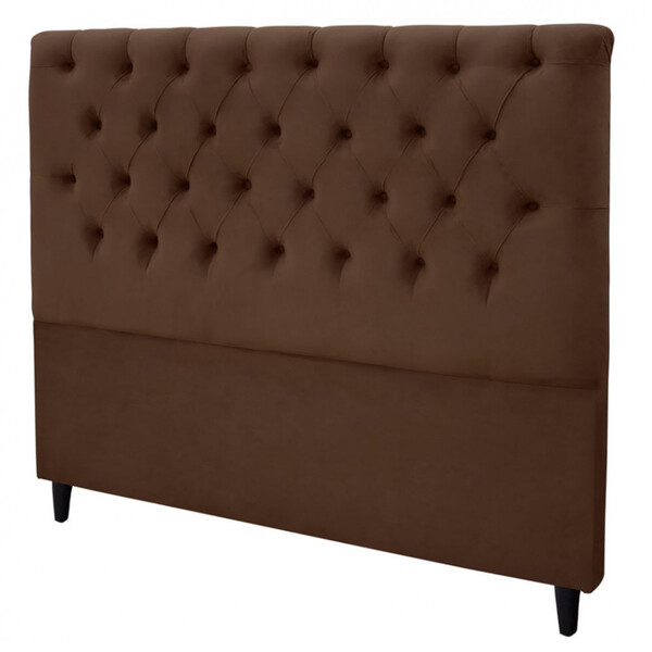 Cabeceira Casal Marseille 140cm Estofada Em Suede Para Cama B