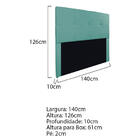 Cabeceira Casal Marseille P02 140 Cm Linho - Amarena Móveis -