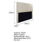 Cabeceira Casal Marseille P02 140 Cm Linho - Amarena Móveis -