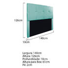 Cabeceira Casal Marseille P02 140 Cm Suede - Doce Sonho Móvei