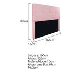 Cabeceira Casal Marseille P02 140 Cm Suede - Doce Sonho Móvei