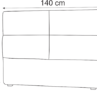 Cabeceira Casal Megan 140 Cm Suede Marrom - D A Decor