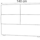 Cabeceira Casal Megan 140 Cm Suede Preto - D A Decor