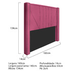 Cabeceira Casal Minsk P02 140 Cm Para Cama Box Corano - Doce