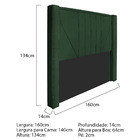 Cabeceira Casal Minsk P02 140 Cm Para Cama Box Suede - Amaren