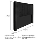 Cabeceira Casal Minsk P02 140 Cm Para Cama Box Suede - Doce S