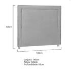 Cabeceira Casal Moscou P04 140 Cm Suede - Amarena Móveis - Ci