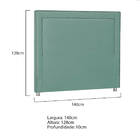 Cabeceira Casal Moscou P04 140 Cm Suede - Doce Sonho Móveis -