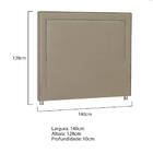 Cabeceira Casal Moscou P04 140 Cm Suede - Doce Sonho Móveis -