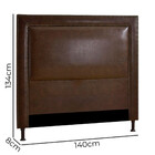 Cabeceira Casal New York 1,40m Pés De Pvc Js Moveis