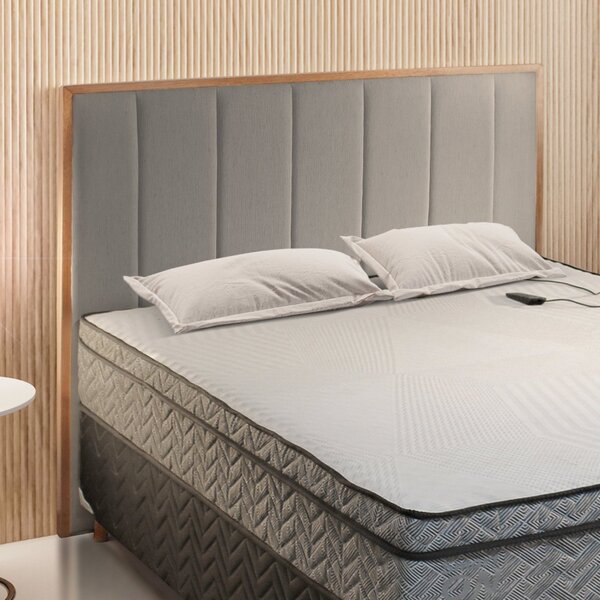 Cabeceira Casal Nina 140cm Paropas By Ecosono Cinza