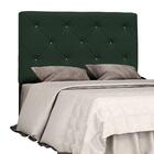 Cabeceira Casal Oásis 145cm Suede Liso Verde Musgo - D'monega