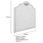 Cabeceira Casal Orlando P02 140 Cm Para Cama Box Corano - Ama