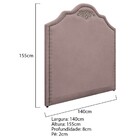 Cabeceira Casal Orlando P02 140 Cm Para Cama Box Linho - Amar