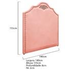 Cabeceira Casal Orlando P02 140 Cm Para Cama Box Suede - Doce