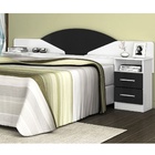 Cabeceira Casal Paloma - Branco/Preto