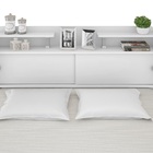 Cabeceira Casal Para Box 1,38 Branco Branco-preto Elisa Framar