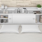 Cabeceira Casal Para Box 1,38 Branco Branco-preto Elisa Framar