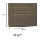 Cabeceira Casal Pequim P04 140 Cm Suede - Doce Sonho Móveis -