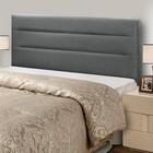 Cabeceira Casal Pérola 160cm Suede Cinza Adonai Estofados