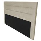 Cabeceira Casal Pérola 195cm Suede Bege Adonai Estofados