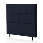 Cabeceira Casal Poliana 140 Cm Suede Azul Marinho - D A Decor