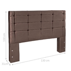 Cabeceira Casal Portugal Sued Marrom