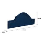 Cabeceira Casal Provençal Luxo 140x60 Suede Azul - Tachas Fumê