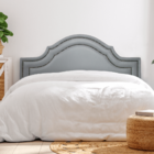 Cabeceira Casal Provençal Luxo Dupla 140x60 Courino Cinza - T