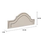 Cabeceira Casal Provençal Luxo Dupla 140x60 Courino Off White