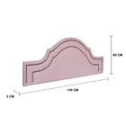 Cabeceira Casal Provençal Luxo Dupla 140x60 Courino Rosa - Ta