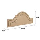 Cabeceira Casal Provençal Luxo Dupla 140x60 Suede Bege - Tach