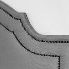 Cabeceira Casal Provençal Luxo Dupla 140x60 Suede Cinza - Tac