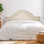 Cabeceira Casal Provençal Luxo Dupla 140x60 Suede Off White -