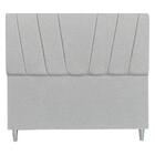 Cabeceira Casal Queen 1,60m Milão Linho Cinza Dal Poz Estofad