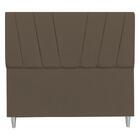 Cabeceira Casal Queen 1,60m Milão Linho Marrom Dal Poz Estofa