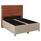 Cabeceira Casal Queen 158x198 Hit Id5 Suede Bege/couríssimo C