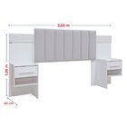 Cabeceira Casal Queen 160 Cm Ripada 100% Mdf Estofada Isis Co