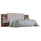 Cabeceira Casal Queen 160 Cm Ripada 100% Mdf Estofada Isis Co