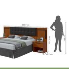 Cabeceira Casal Queen 160cm 2 Mesas De Cabeceiras Calitan Fra