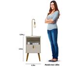 Cabeceira Casal Queen 160cm Com Mesas Laterais Brisa L06 Carv