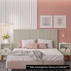 Cabeceira Casal Queen 160cm Com Mesas Laterais Brisa L06 Off