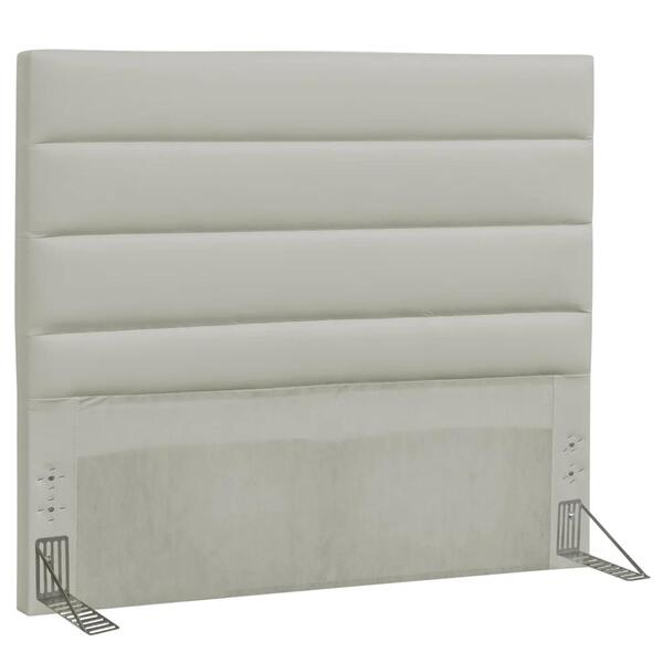 Cabeceira Casal Queen 160cm Greta Sintético Bege Z51 - Mpozen