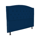 Cabeceira Casal Queen 160cm Para Cama Box Diana Suede Azul Ma